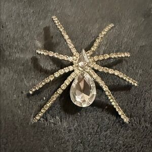 Crystal spider broach, new in box